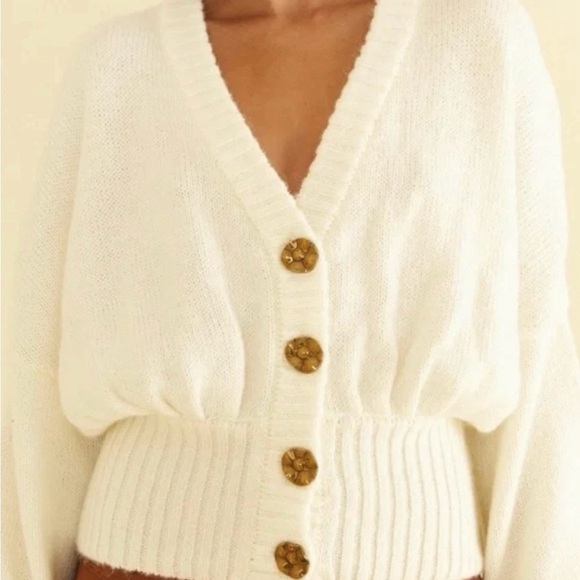NWT FARM Rio✨Bubble Cardigan w/ Gold Buttons✨ - Picture 5 of 13